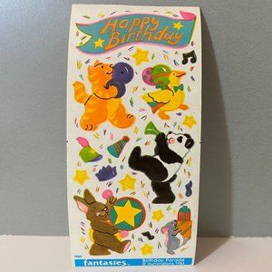 Vintage Illuminations 1984 Fantasies Birthday Parade Animal Stickers